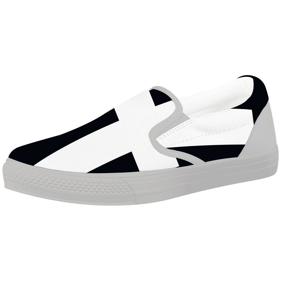 White And Black Pisces Sign Print White Slip On Shoes-grizzshop