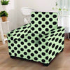 White And Black Polka Dot Print Armchair Cover-grizzshop