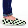 White And Black Polka Dot Print Canvas Shoes-grizzshop