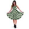 White And Black Polka Dot Print Dress-grizzshop