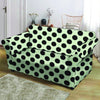 White And Black Polka Dot Print Loveseat Cover-grizzshop