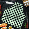 White And Black Polka Dot Print Men's Apron-grizzshop