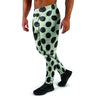 White And Black Polka Dot Print Men's Joggers-grizzshop