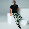 White And Black Polka Dot Print Men's Joggers-grizzshop