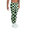 White And Black Polka Dot Print Men's Leggings-grizzshop