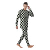 White And Black Polka Dot Print Men's Pajamas-grizzshop