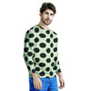 White And Black Polka Dot Print Men's Sweatshirt-grizzshop