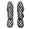 White And Black Polka Dot Print Muay Thai Shin Guard-grizzshop