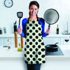 White And Black Polka Dot Print Women's Apron-grizzshop