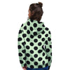 White And Black Polka Dot Print Women's Hoodie-grizzshop