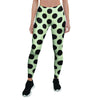 White And Black Polka Dot Print Women's Leggings-grizzshop