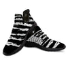 White And Black USA Flag Print Black Athletic Shoes-grizzshop