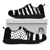 White And Black USA Flag Print Black Sneaker-grizzshop