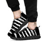 White And Black USA Flag Print Black Sneaker-grizzshop