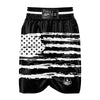 White And Black USA Flag Print Boxing Shorts-grizzshop