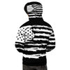 White And Black USA Flag Print Men's Hoodie-grizzshop