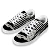 White And Black USA Flag Print White Low Top Sneakers-grizzshop