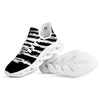 White And Black USA Flag Print White Running Shoes-grizzshop