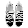 White And Black USA Flag Print White Walking Shoes-grizzshop