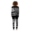 White And Black USA Flag Print Women's Pajamas-grizzshop