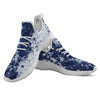 White And Blue Tie Dye Acid Wash Print White Athletic Shoes-grizzshop