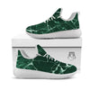 White And Dark Green Marble Texture Print White Athletic Shoes-grizzshop