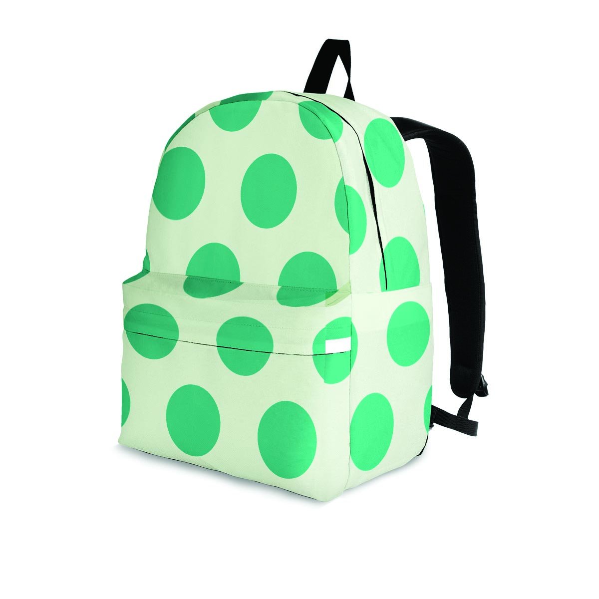 White And Green Polka Dot Backpack-grizzshop