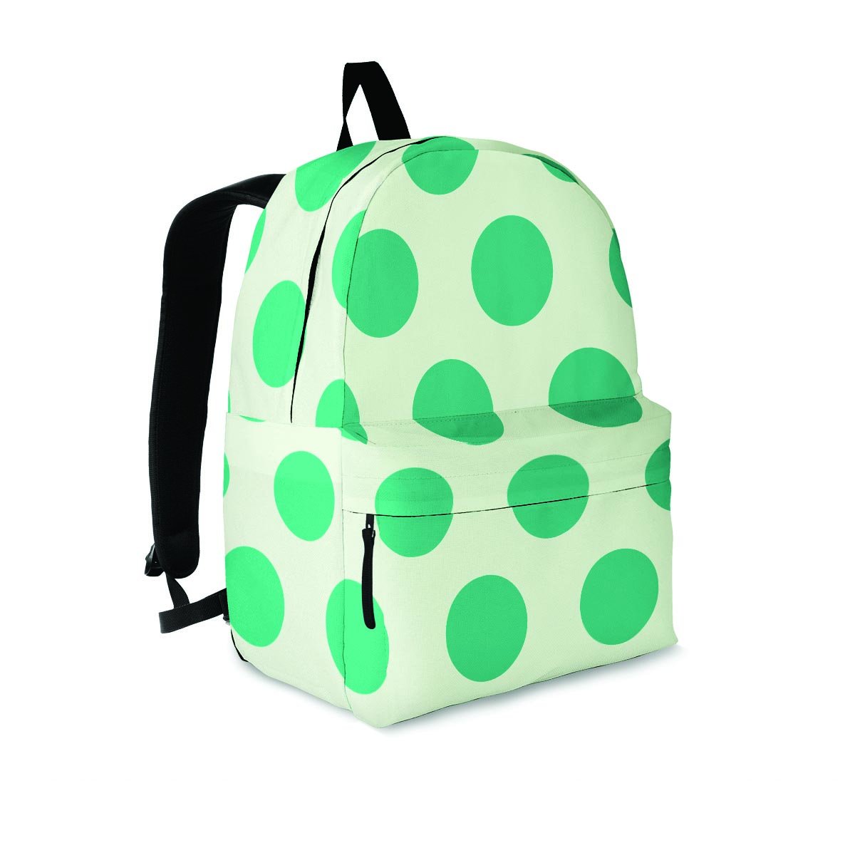 White And Green Polka Dot Backpack-grizzshop
