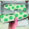 White And Green Polka Dot Canvas Shoes-grizzshop