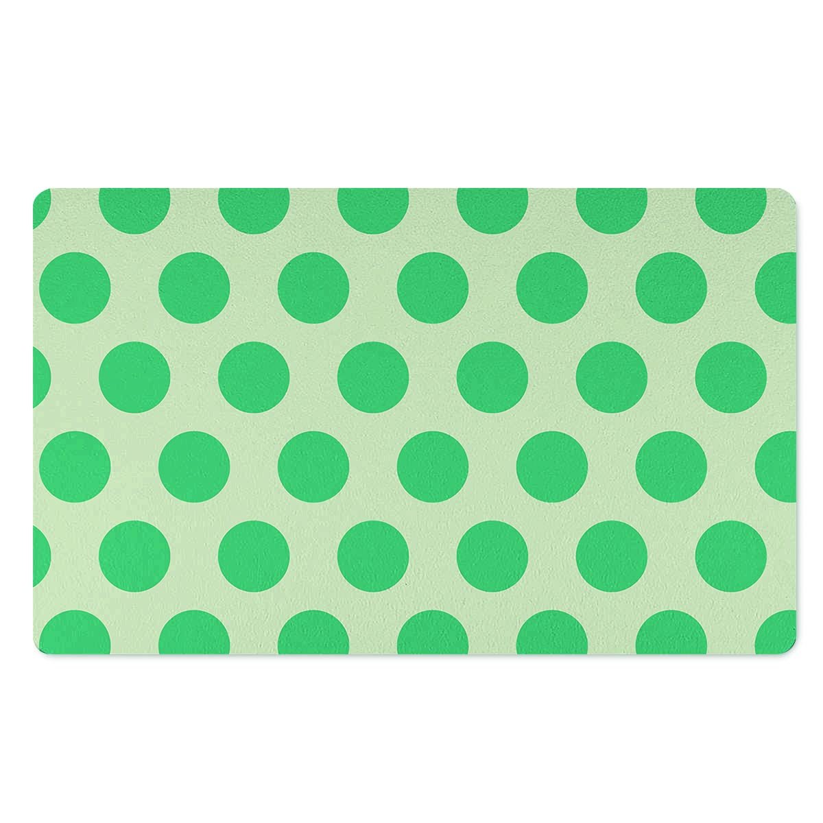 White And Green Polka Dot Door Mat-grizzshop