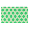 White And Green Polka Dot Door Mat-grizzshop