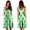 White And Green Polka Dot Dress-grizzshop