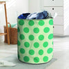White And Green Polka Dot Laundry Basket-grizzshop