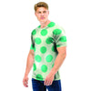 White And Green Polka Dot Men T Shirt-grizzshop