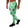 White And Green Polka Dot Men's Joggers-grizzshop