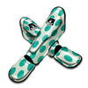 White And Green Polka Dot Muay Thai Shin Guard-grizzshop