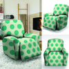 White And Green Polka Dot Recliner Cover-grizzshop