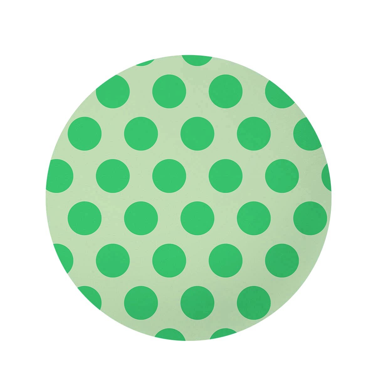 White And Green Polka Dot Round Rug-grizzshop