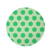 White And Green Polka Dot Round Rug-grizzshop