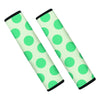 White And Green Polka Dot Seat Belt Cover-grizzshop