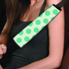 White And Green Polka Dot Seat Belt Cover-grizzshop