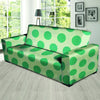 White And Green Polka Dot Sofa Cover-grizzshop