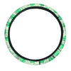 White And Green Polka Dot Steering Wheel Cover-grizzshop