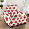 White And Red Polka Dot Armchair Cover-grizzshop