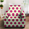 White And Red Polka Dot Armchair Cover-grizzshop