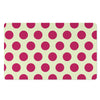 White And Red Polka Dot Door Mat-grizzshop