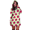 White And Red Polka Dot Hoodie Dress-grizzshop