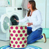 White And Red Polka Dot Laundry Basket-grizzshop