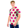 White And Red Polka Dot Men T Shirt-grizzshop