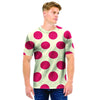 White And Red Polka Dot Men T Shirt-grizzshop
